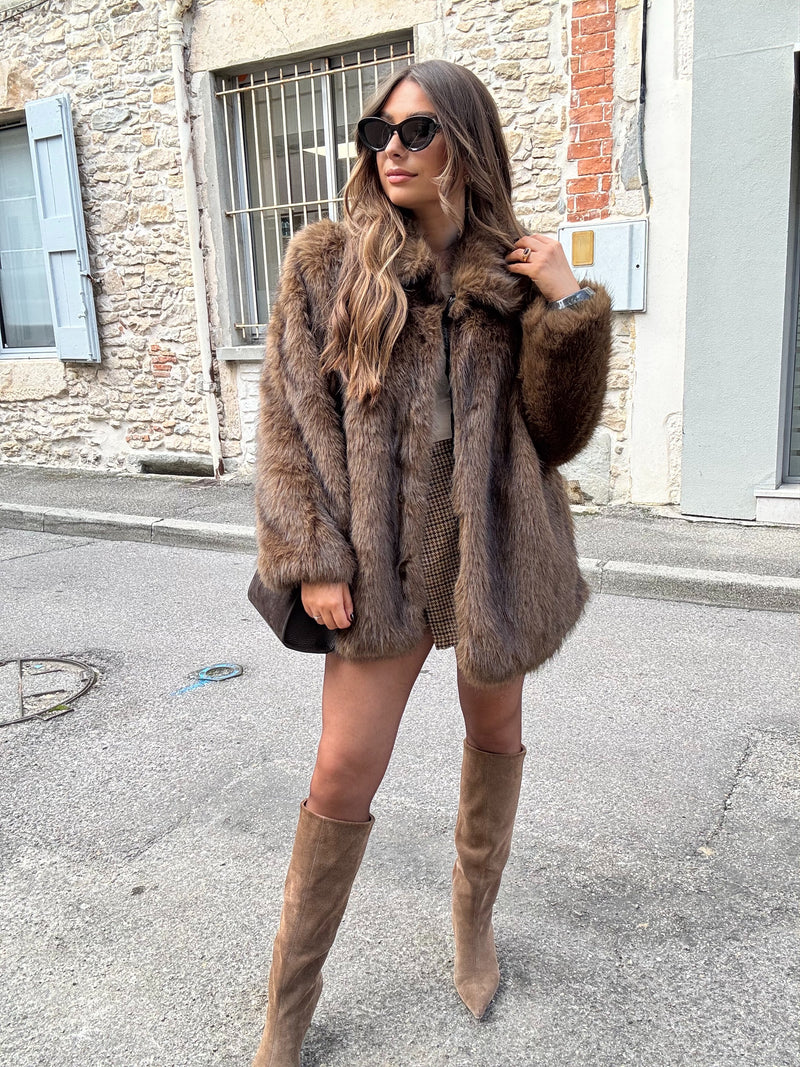 FOURRURE GLORIA MARRON