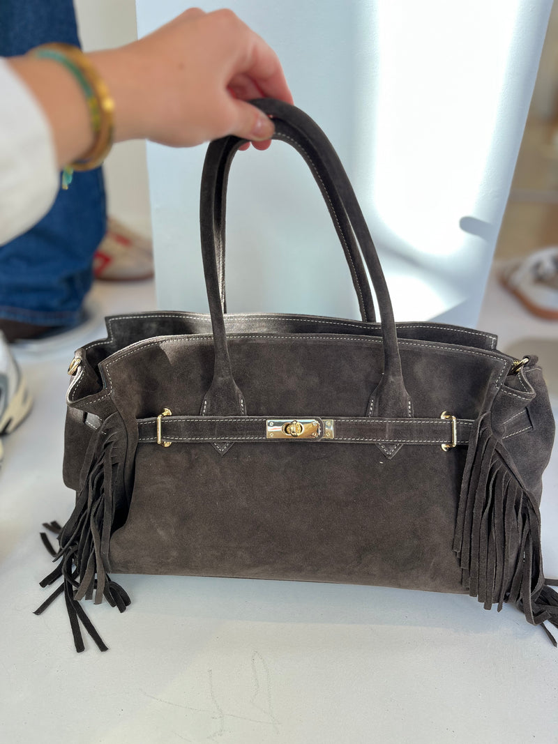 SAC BIRK FRANGES MARRON