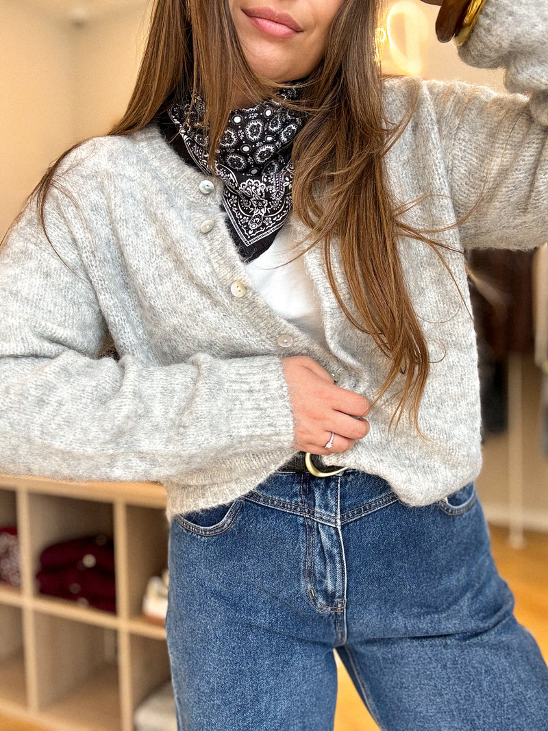 GILET JUNY GRIS CLAIR