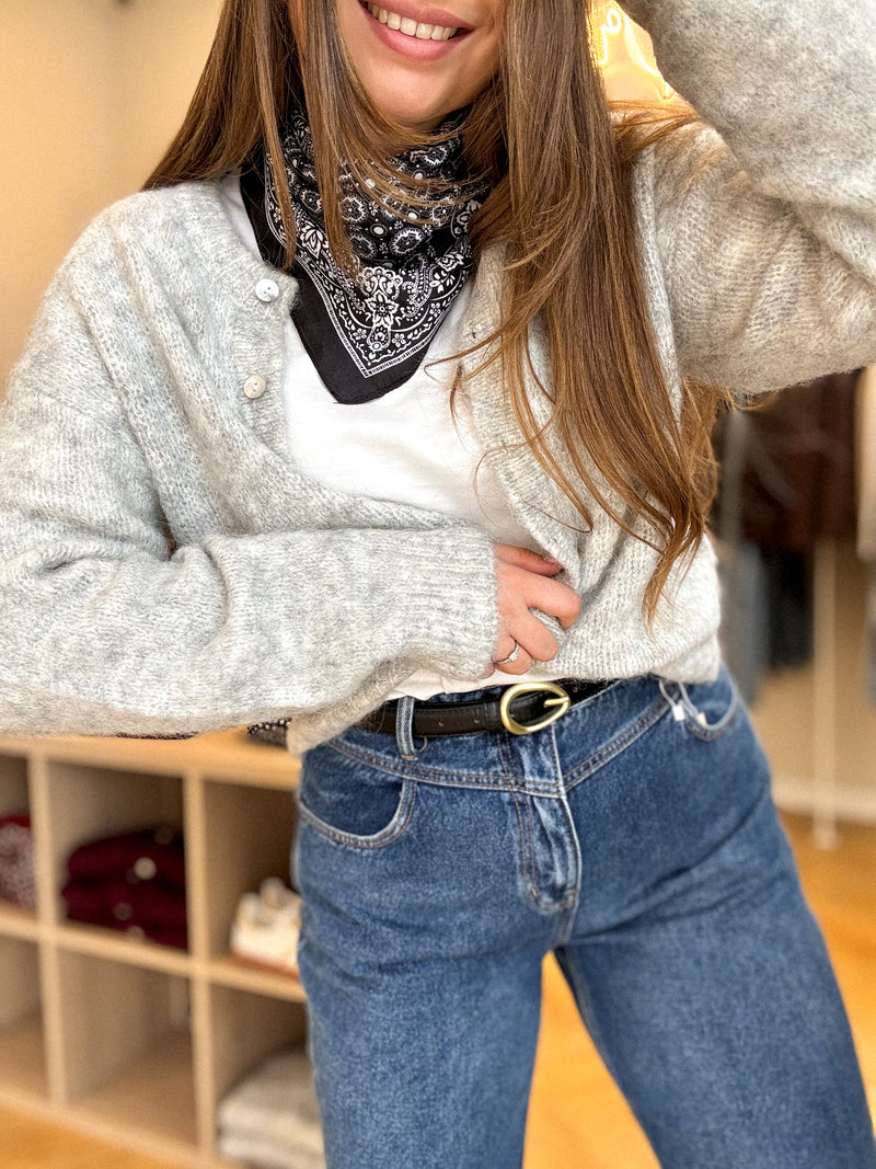 GILET JUNY GRIS CLAIR